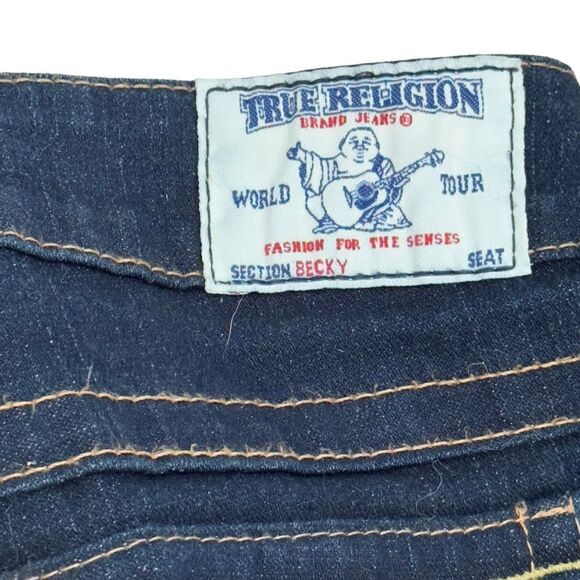 True Religion Becky Dark Wash Super T Jeans Size 26 - Picture 6 of 16